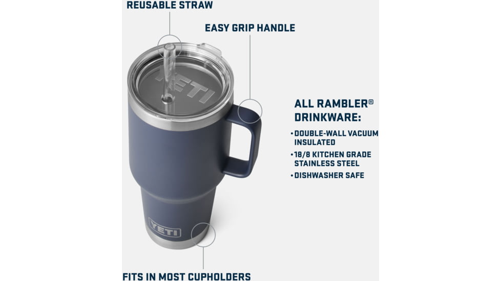 Yeti Rambler 35 oz Straw Mug, White, 35 oz, 21071502253