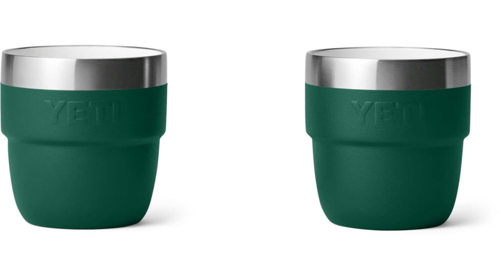 Yeti Rambler 4 oz Cup 2PK, Black Forest Green, 21071505845