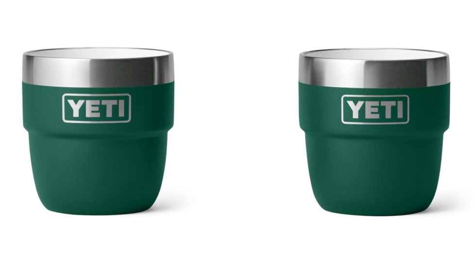 Yeti Rambler 4 oz Cup 2PK, Black Forest Green, 21071505845