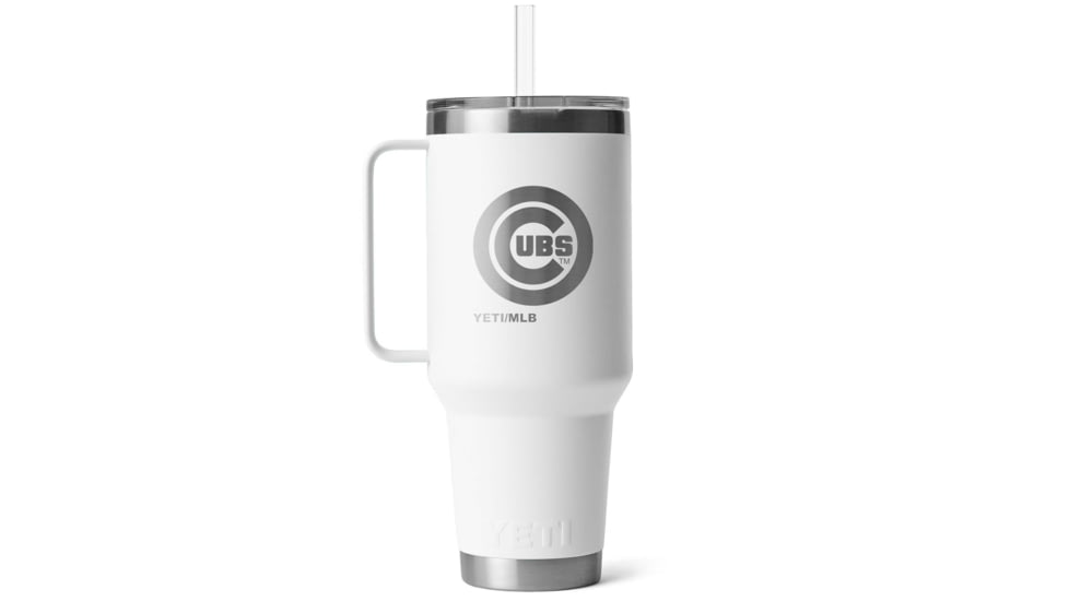 Yeti Rambler 42 oz Straw Mug w/Straw Lid, White/MLB Cubs, 28100007250