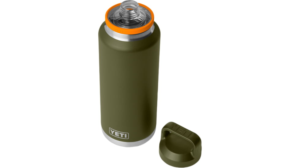 Yeti Rambler 46 oz Water Bottle w/Chug Cap, Olive/King Crab Orange, 21071508521