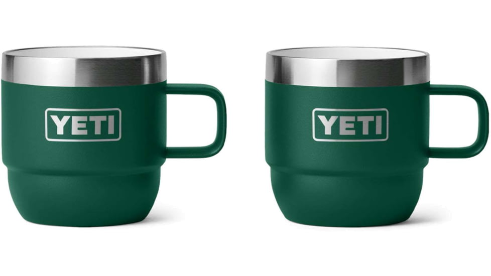 Yeti Rambler 6 oz Mug 2PK, Black Forest Green, 21071505847