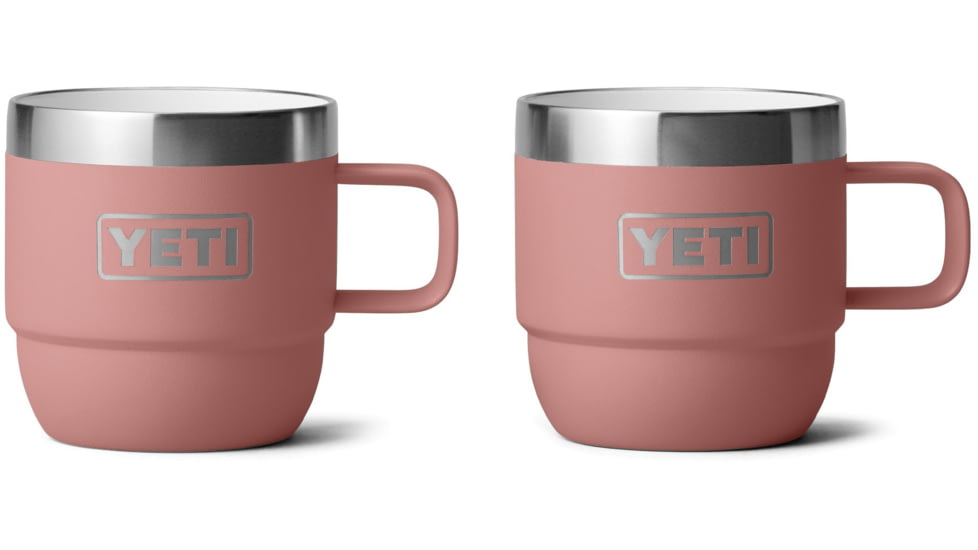Yeti Rambler 6 oz Stackable Mug - 2 Pack, Sandstone Pink, 21071503327