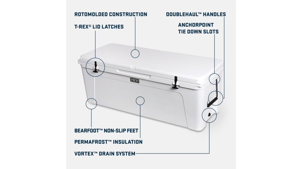 Yeti Tundra 250 Hard Cooler, White, 10250020000