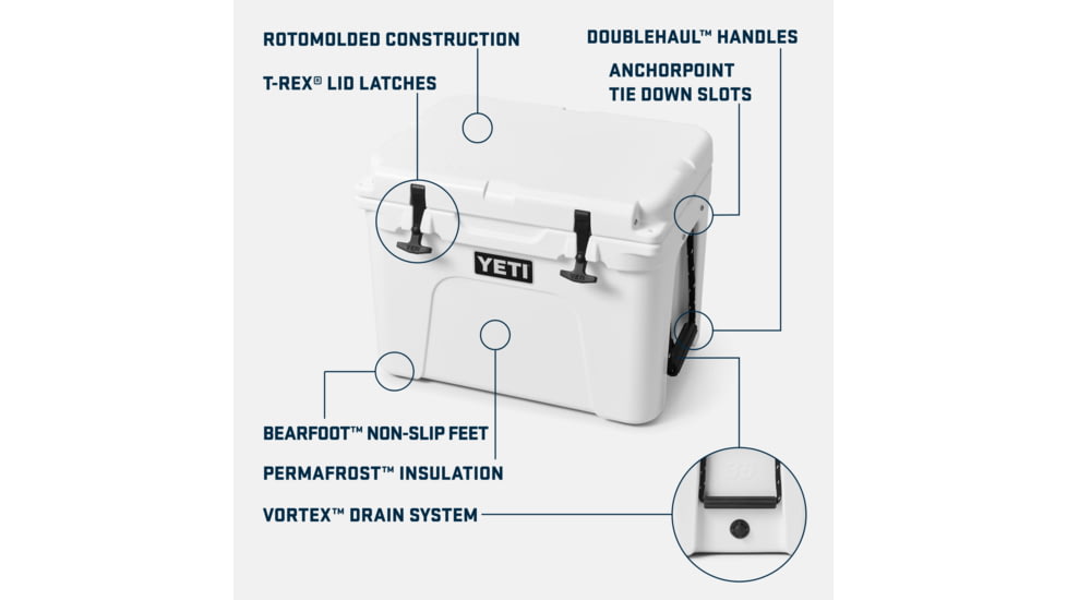 Yeti Tundra 35 Hard Cooler, Rescue Red, 35 Quart, 10035350000