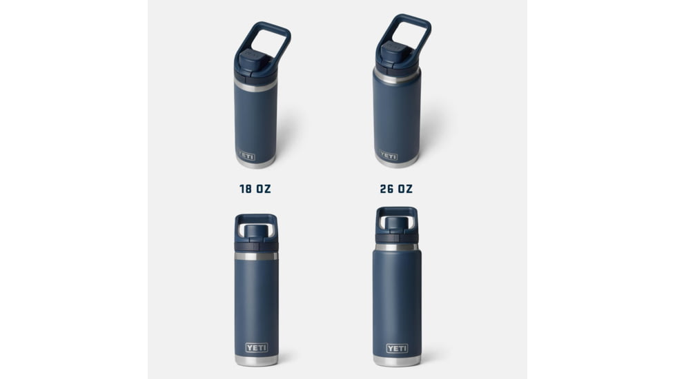 Yeti Rambler 26 oz Water Bottle w/ Flip Chug Cap, Olive/King Crab Orange, 21071508519