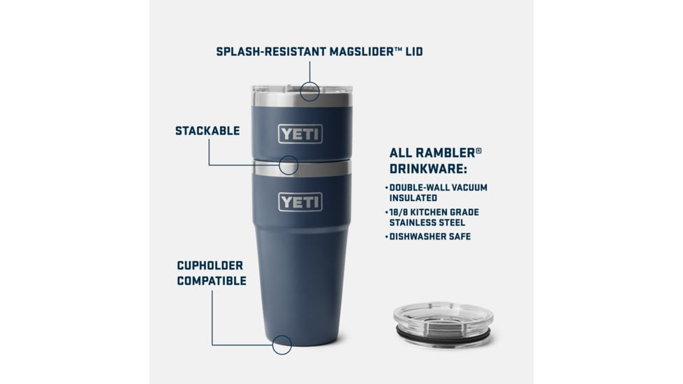 Yeti Rambler 20 oz Stackable Cup w/Magslider Lid