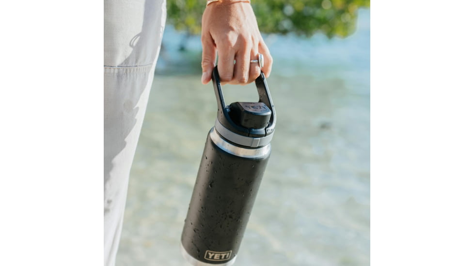 Yeti Rambler 26 oz Water Bottle w/ Flip Chug Cap, Olive/King Crab Orange, 21071508519