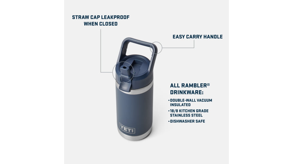 Yeti Rambler Jr. 12 oz Kids Water Bottle with Straw Cap