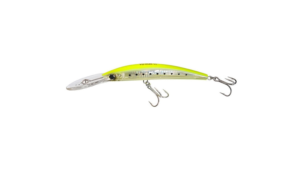 Yo-Zuri Crystal 3D Minnow Deep Diver Luge, 130mm, Chartreuse, F1153 GHCS