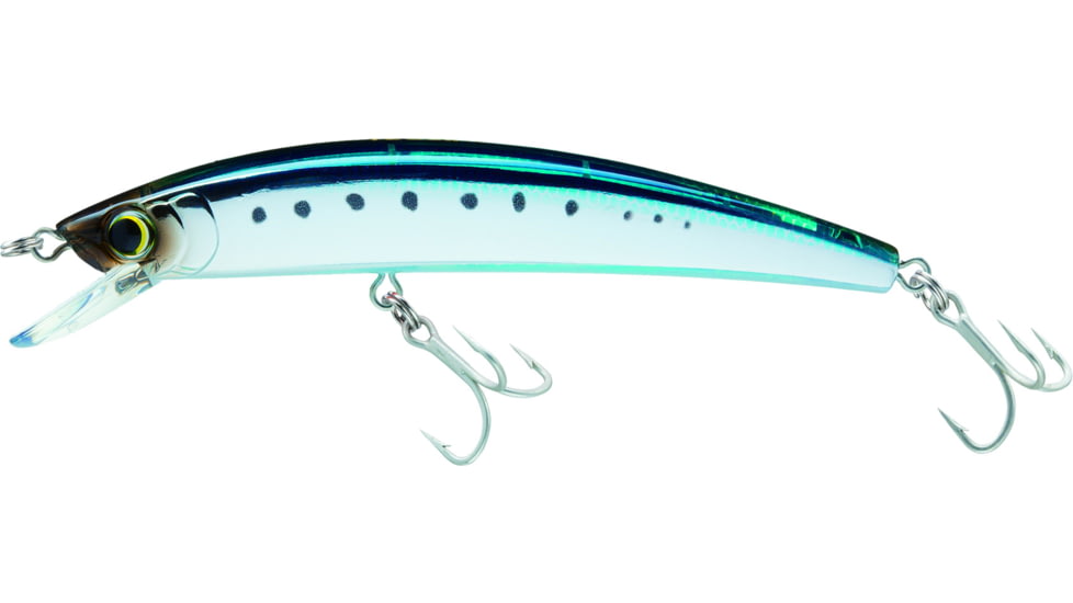Yo-Zuri Crystal Minnow, 3 1/2in, 1/4 oz, Holographic Blueback Sardine, Floating, R1123HSIW