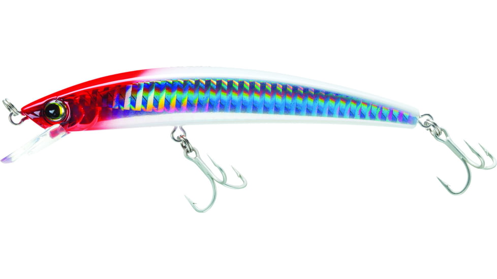 Yo-Zuri Crystal Minnow, 4 3/8in, 7/16 oz, Holographic Red Head Floating, R1124HRH