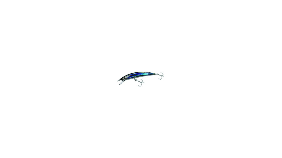 Yo-Zuri Crystal Minnow, 4 3/8in, 7/16 oz, Silver Black Floating, R1124C4
