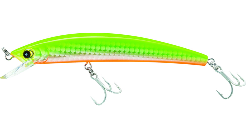Yo-Zuri Crystal Minnow, 5 1/4in, 5/8 oz, Holographic Chartreuse, Floating, R1125HCL