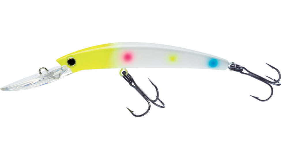 Yo-Zuri Crystal Minnow Deep Diver Walleye Trolling Bait 9/16oz 4-3/8in 10ft #2 Hooks, Wonderbread, R1206WB