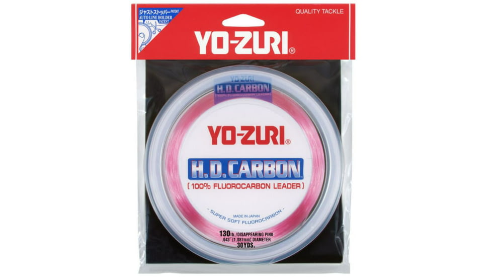 Yo-Zuri H.D. Carbon Fluorocarbon Leader 130 lb, 100 yd, Pink, HD 130LB DP 100