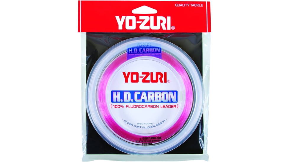 Yo-Zuri H.D. Carbon Fluorocarbon Leader 150 lb, 30 yd, Pink, HD 150LB DP