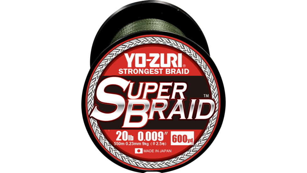 Yo-Zuri SuperBraid Line 600 yd, 20 lb, Dark Green, YZ SB 20LB DG 600YD