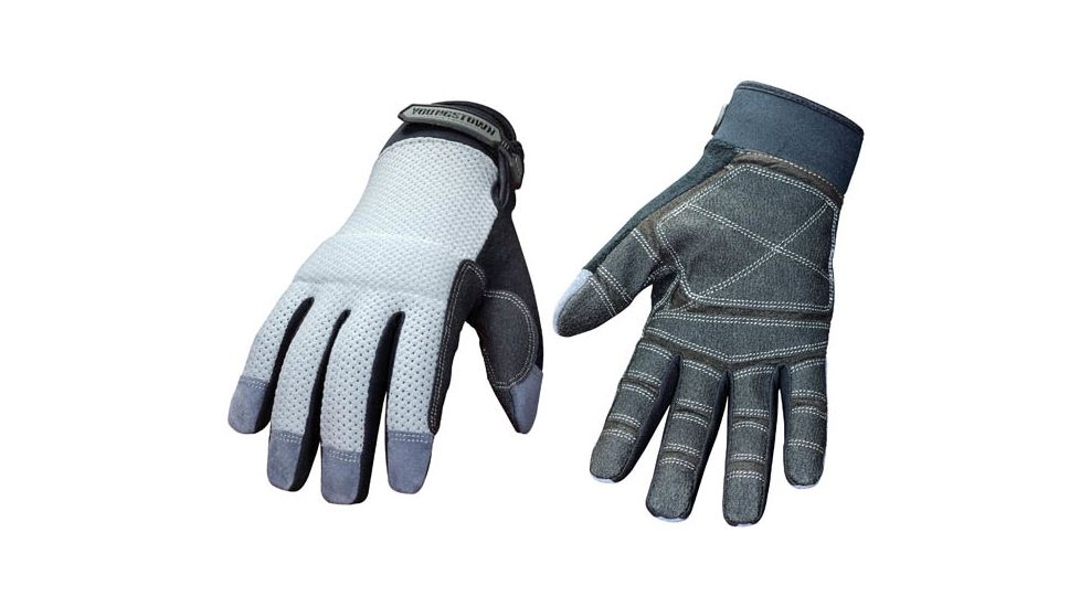 Youngstown Glove Company Mesh Utility Plus Gloves, Grey, Large 04-3070-70-L