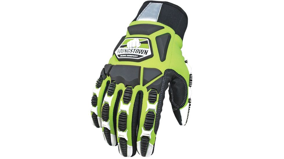 Youngstown Glove Company Titan XT Lined with Kevlar, Lime/Black, Large 09-9083-10-L