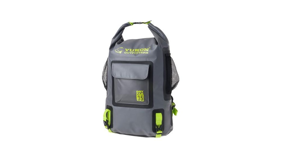 Yukon Outfitters Surfside Dry Pack 35L, Grey/Hyper Green, MGSDP003