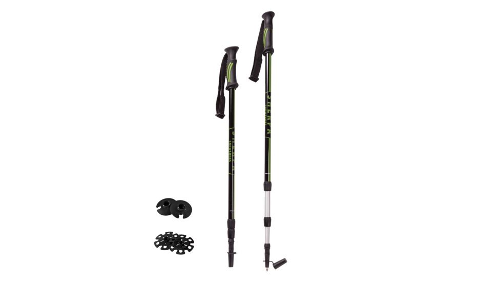 Yukon Sherpa Trekking Poles, Black/Green 83-5001