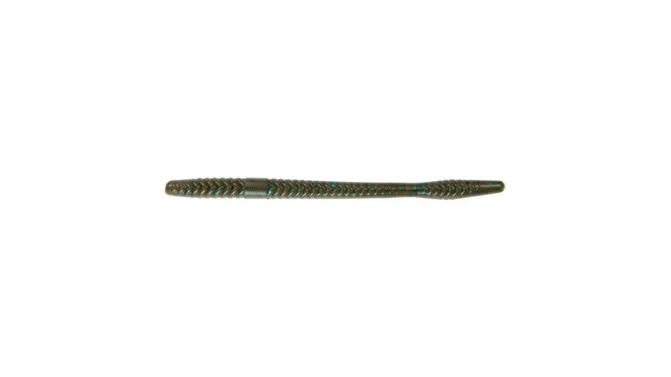 Yum 5" Finesse Worm-Green Pumpkin Blue, YFSW4176