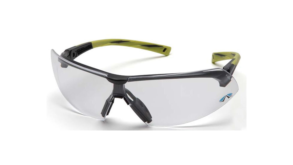 Pyramex Onix Safety Glasses - Clear Anti-Fog Lens, Hi Vis Green Frame SGR4910ST