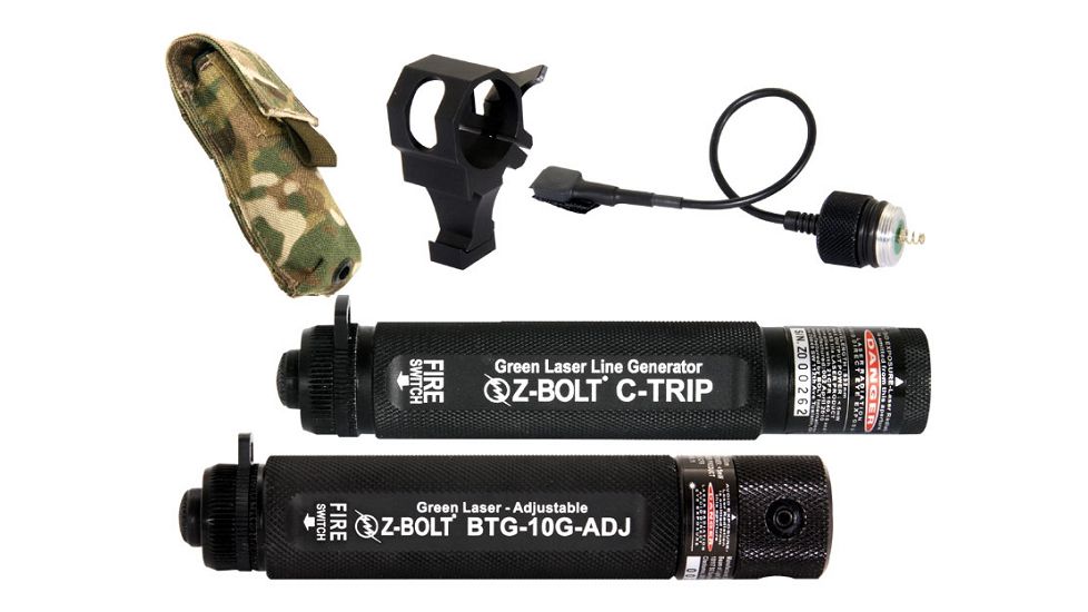 Z-Bolt Green Laser EOD Kit, 1x Line/ 1x Dot, Black, Green, BTMK-10-EOD-BLK