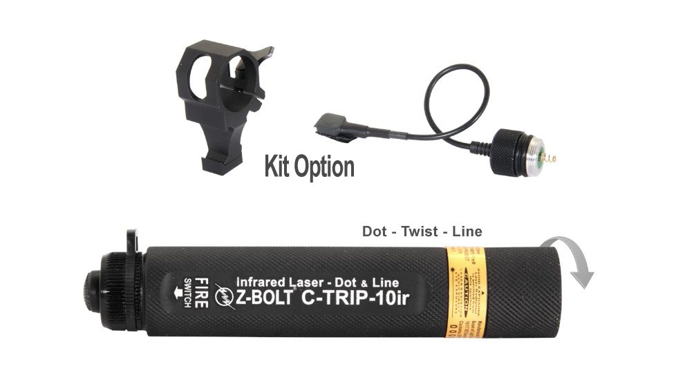 Z-Bolt Infrared Dot &amp; Line Laser w/ Soft Case, 8 Pack, Coyote Brown, IR, C-TRIP-10ir-KIT-8-CB-SP