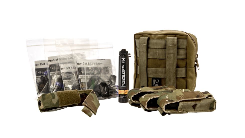 Z-Bolt Infrared Dot Laser Designator, Civilian Legal, 1.000 Meter Range,FDA CLASS 1, 4 Pcs Kit, Coyote Brown, MARK-1ir-KIT-4-SP-CB