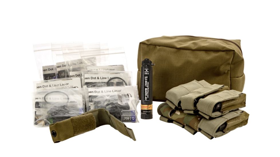 Z-Bolt Infrared Dot Laser Designator, Restricted Sale, 5.000 Meter Range, ANSI CLASS 3R, 4 Pcs Kit, Coyote Brown, MARK-4ir-KIT-4-SP-CB