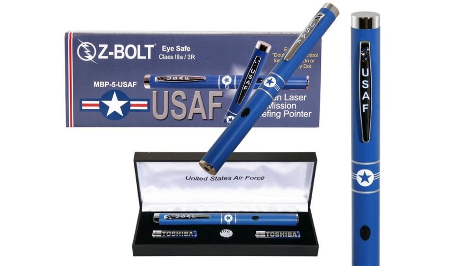 Z-Bolt MBP-5 Military Pride Green Laser Pointer USAF, Standard Laser Pointer, Air Force Blue, Small, MBP-5-USAF