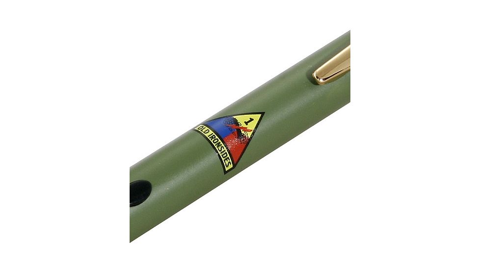 Z-Bolt Military Pride Laser Pointer, Green, 1st Armored Division Old Ironsides, Emerald Green, MBP-5-ARMY-1stAD