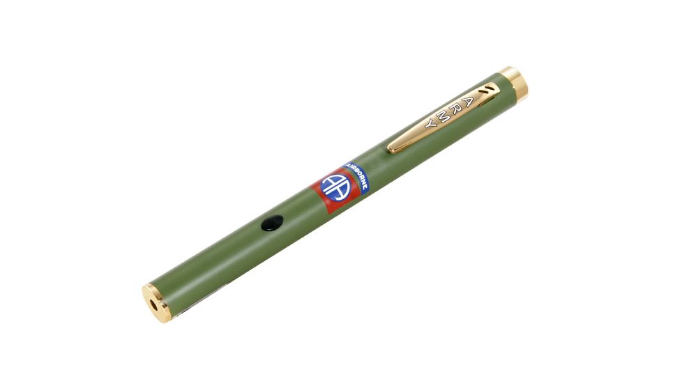 Z-Bolt Military Pride Laser Pointer, Green, 82nd Airborne Division All American, Emerald Green, MBP-5-ARMY-82ndAB