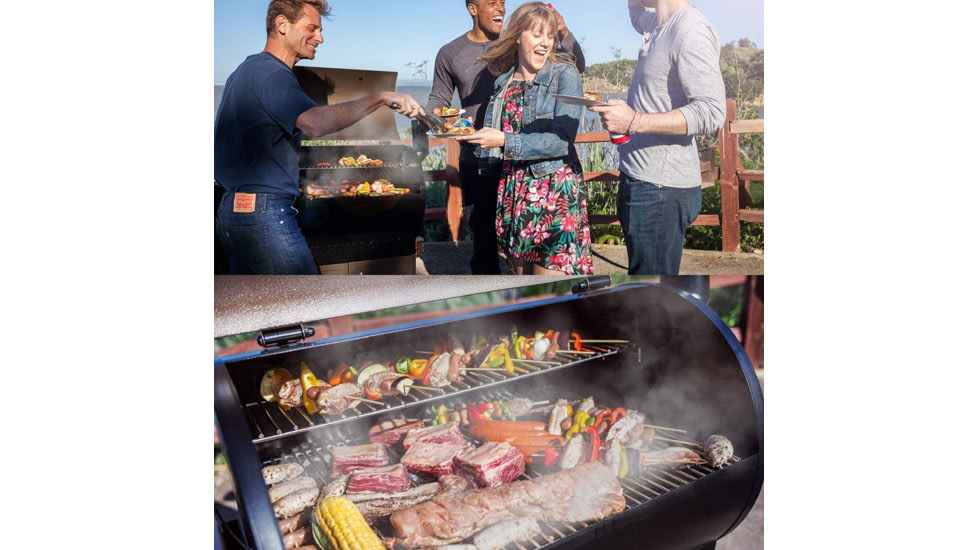 Z Grills 1000D 8in1 Wood Pellet Grill - Smoker, Bronze/Black, Large, ZPG-1000D