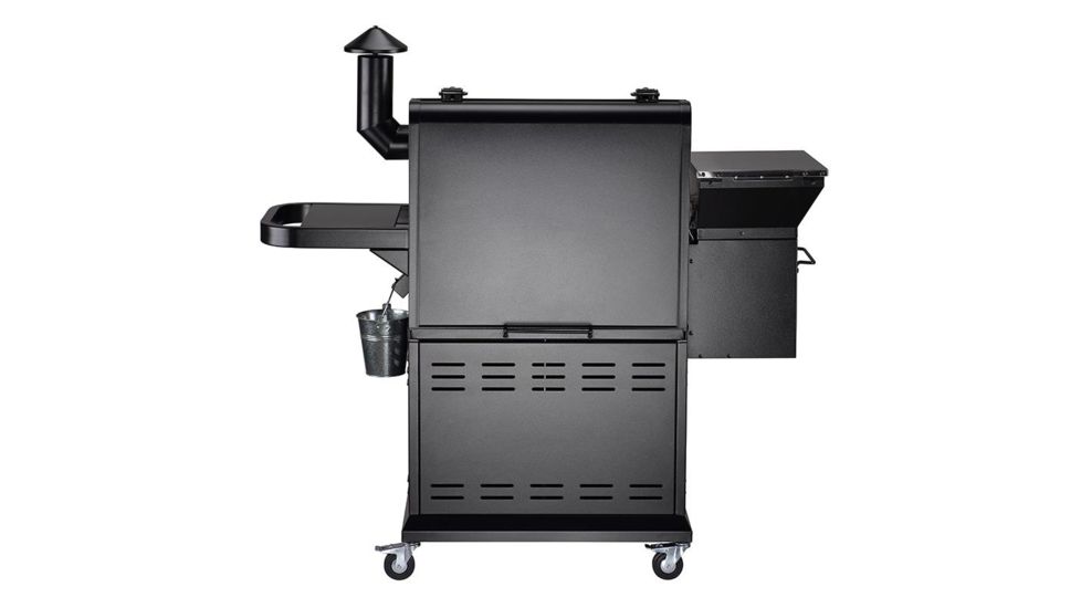 Z Grills 1000E 8-in-1 Wood Pellet Grill, BBQ &amp; Smoker, Black/Silver, 54x25x53in, ZPG-1000E