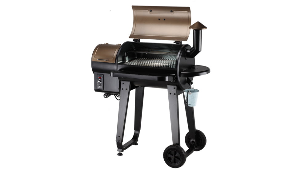 Z Grills 7-in-1 Wood Pellet Grill &amp; Smoker w/ Wireless Meat Probe Thermometer, Brown/Black, Medium, ZPG-450APRO