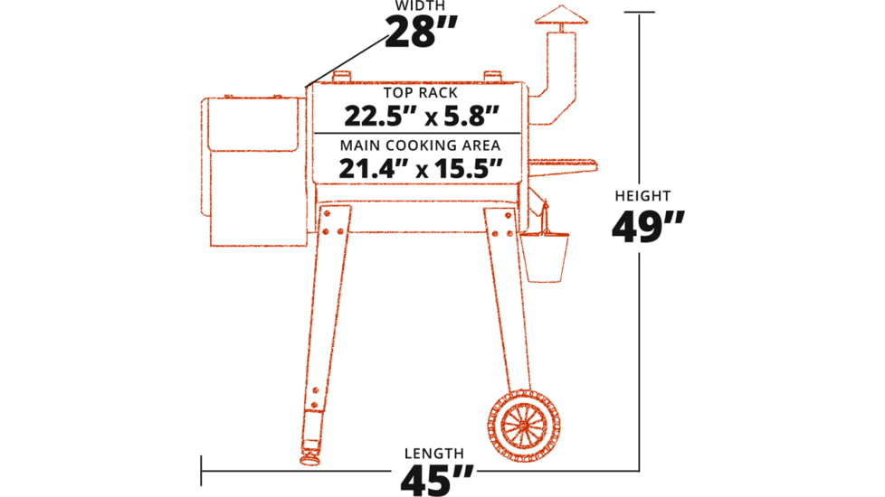 Z Grills 7-in-1 Wood Pellet Grill &amp; Smoker w/ Wireless Meat Probe Thermometer, Brown/Black, Medium, ZPG-450APRO
