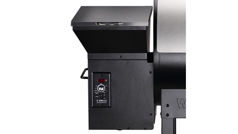 Z Grills 7002E 8-in-1 Wood Pellet Grill, BBQ &amp; Smoker, Black/Silver, 48x22x51, ZPG-7002E