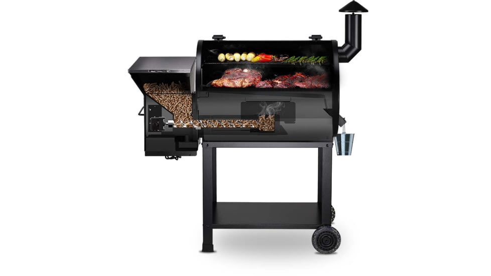Z Grills 7002E 8in1 Wood Pellet Grill - Smoker, Silver/Black, Large, ZPG-7002B2E