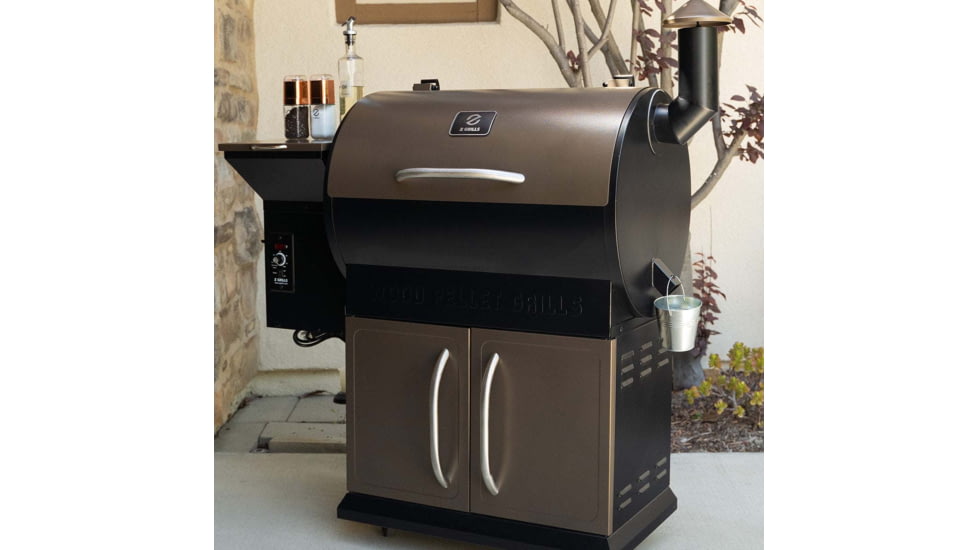 Z Grills 700D 8in1 Wood Pellet Grill - Smoker, Bronze/Black, Large, ZPG-700D