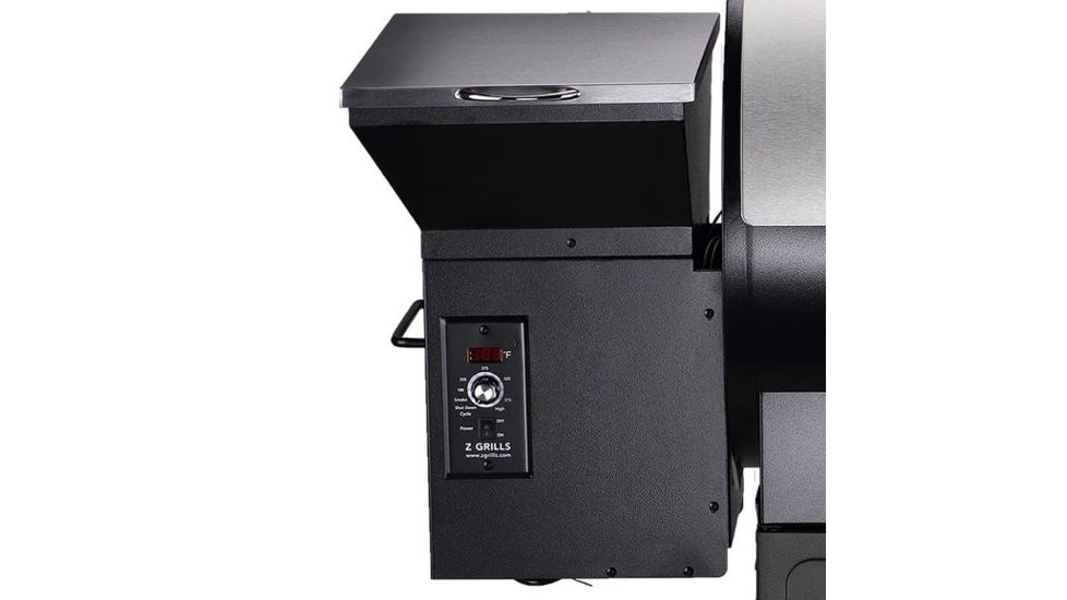 Z Grills 700E 8-in-1 Wood Pellet Grill, BBQ &amp; Smoker, Black/Silver, ZPG-700E