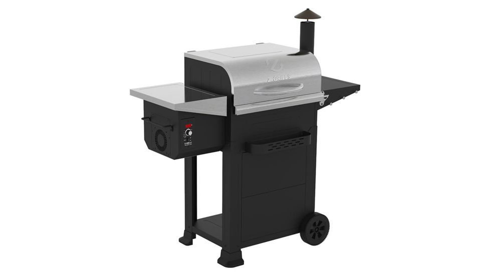 Z Grills L6002E 8-in-1 Wood Pellet Grill, BBQ &amp; Smoker, Silver/Bronze, 47x21x49, ZPG-L6002E