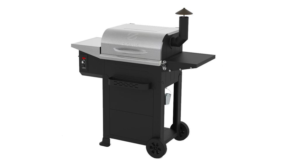 Z Grills L6002E 8-in-1 Wood Pellet Grill, BBQ &amp; Smoker, Silver/Bronze, 47x21x49, ZPG-L6002E