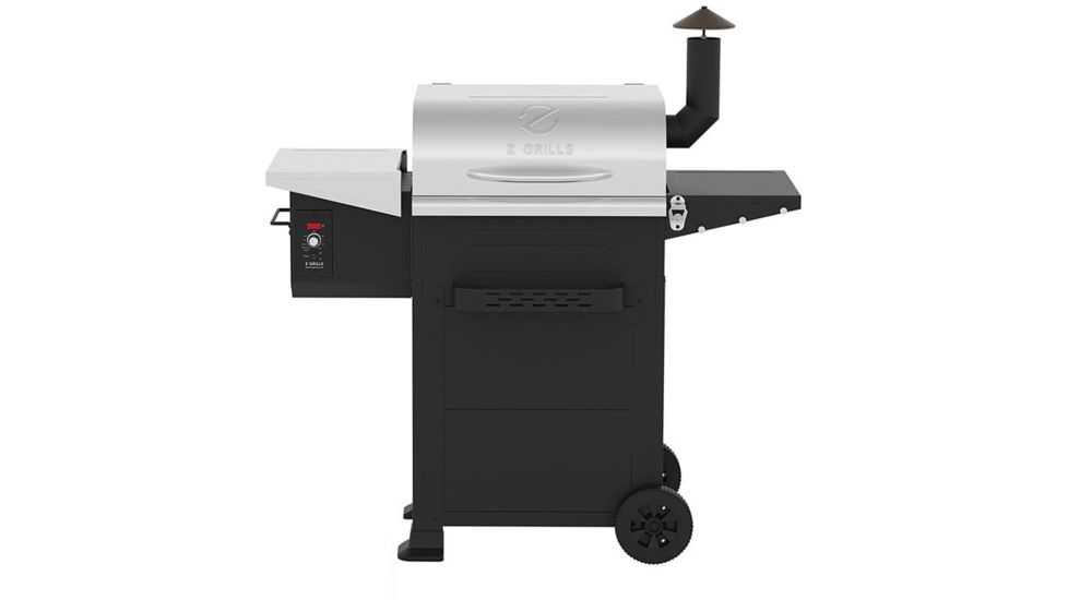 Z Grills L6002E 8-in-1 Wood Pellet Grill, BBQ &amp; Smoker, Silver/Bronze, 47x21x49, ZPG-L6002E