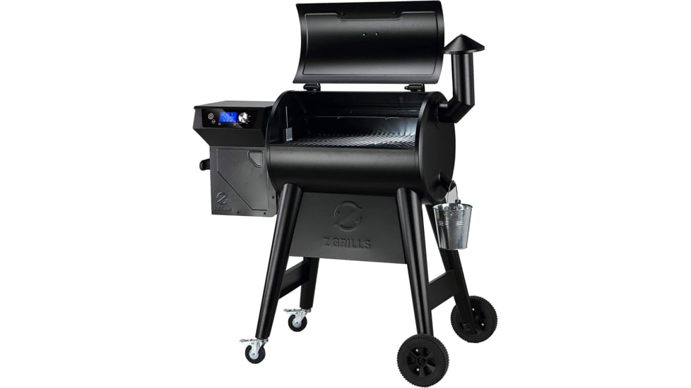 Z Grills Pioneer Wood Pellet Grill &amp; Smoker, Black, Medium, ZPG-450B
