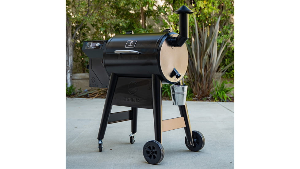 Z Grills Pioneer Wood Pellet Grill &amp; Smoker, Black, Medium, ZPG-450B