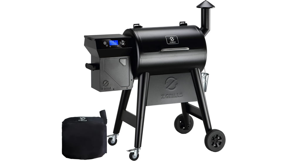 Z Grills Pioneer Wood Pellet Grill &amp; Smoker, Black, Medium, ZPG-450B