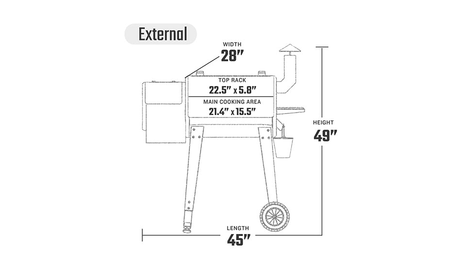 Z Grills ZPG-550B2 Wood Pellet Grill &amp; Smoker, Black, Medium, ZPG-550B2